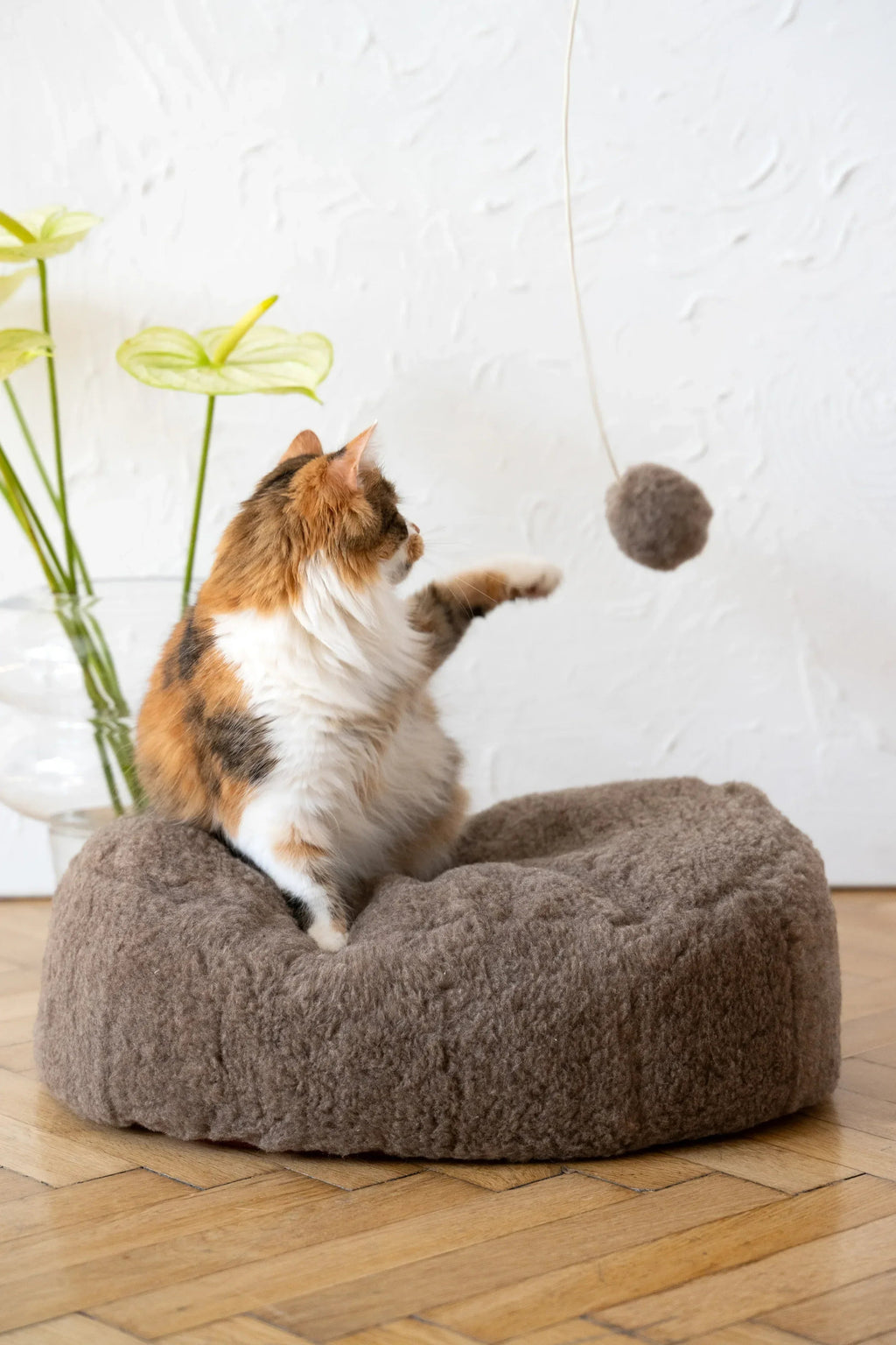 Schapenvel speelbal voor katten