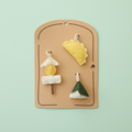 Loofah catnip speelgoed voedselset - mintgroene achtergrond
